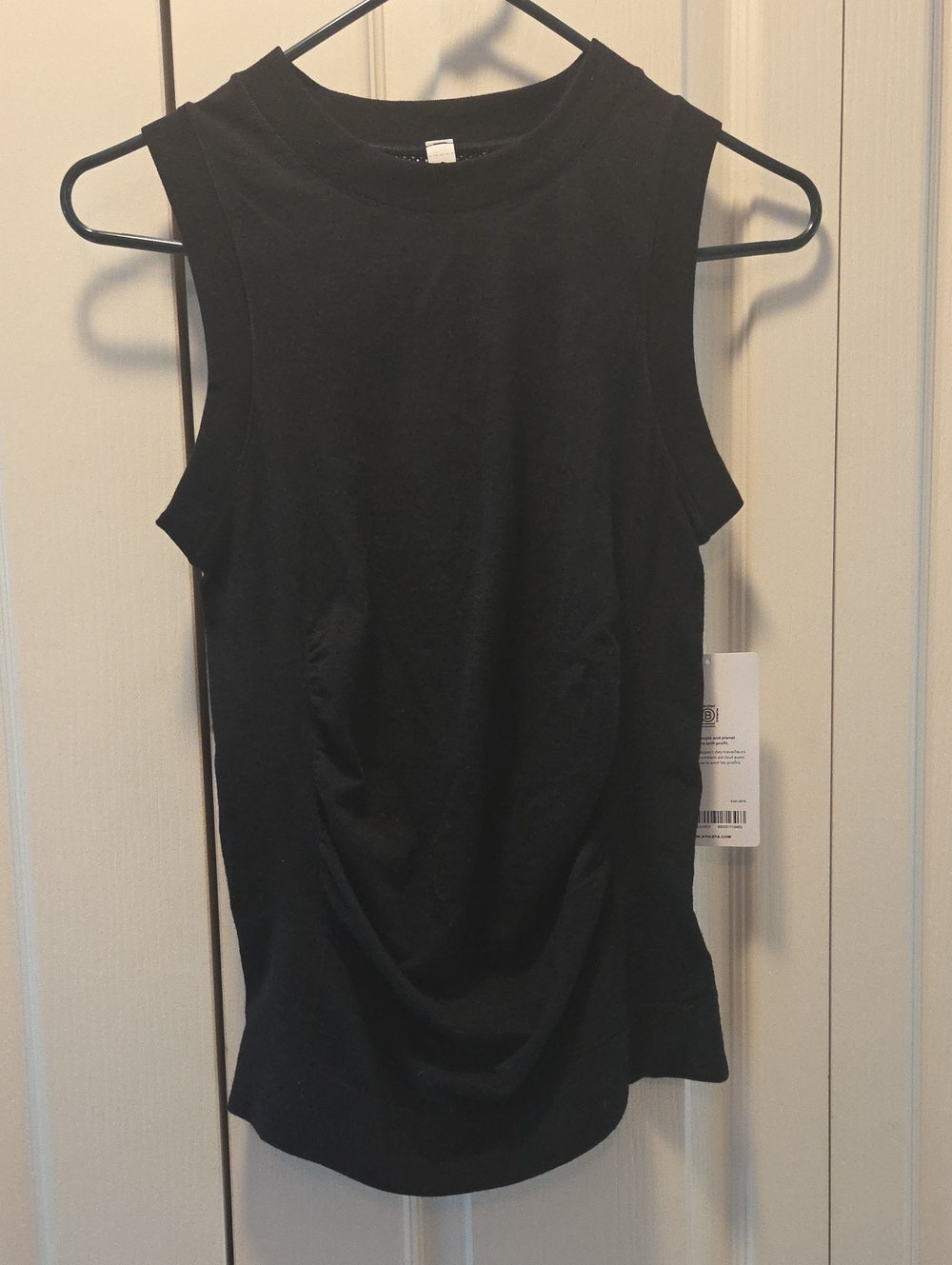 Athleta Black Sleeveless Mock Neck Tank